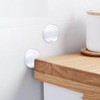 6 Pack 2" Clear Door Stoppers for Wall, Large Round