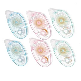 Cinta Adhesiva Doble Cara, 6 Rodillo de Cinta de Doble Cara para Manualidades, Cintas de Pegamento para álbumes de Recortes, Aplicador de Doble Cara Para Artículos de Artesanía de Libros de Recortes