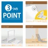 Magex AD-5B Acrylic Stand for Partition, 1 Leg, Anti-Slip Rubber