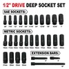 GOSWIFT 29pcs 1/2" Drive Impact Socket Set, Deep & Standard
