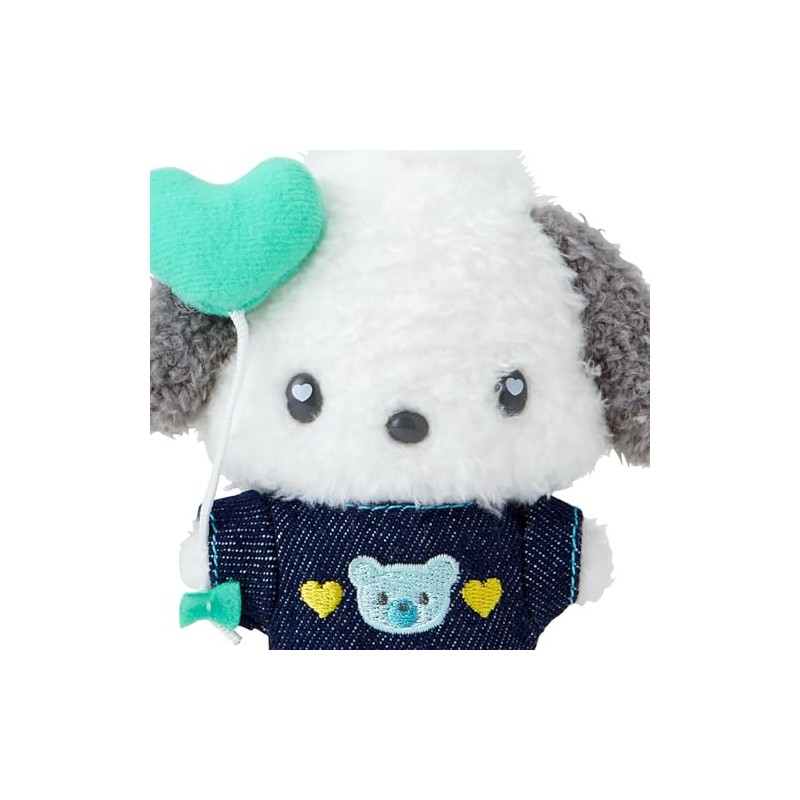 Sanrio 182672 Mascot Holder (Denim Patch) Pochacco Plush Keychain
