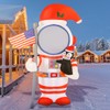 Inflatable Christmas Yard Decorations Blow Ups Red Astronaut Spaceman with