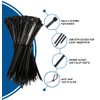 Hashtnagar Cable Ties Black Plastic, Pack of 500 Nylon PA66