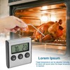 Digital Roasting Thermometer, Meat Thermometer with Timer and Temperature Alarm