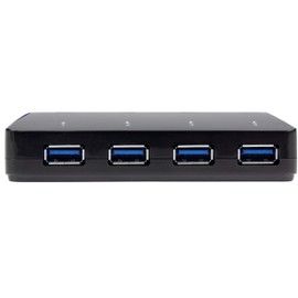 StarTech.com USB 3.0 Hub Plus Dedicated Charging Port (4 Port - 1 x 2.4 A Port - Desktop USB Hub - Quick Charge Station) Black