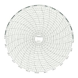 Dickson C456 Circular Chart Recorder, 24 Hours, 0 to +200, 8' (Pack of 60)