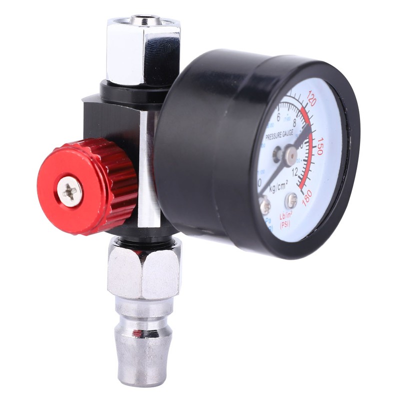 1/4 Inch Pneumatic Air Spray Gun Pressure Regulator with Pressure