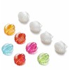 30pcs White Acrylic Clam Shell Tiny Spacer Beads,Plastic Beach Scallop