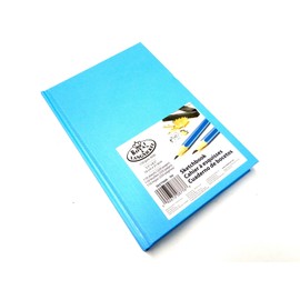 Royal & Langnickel Sky Blue A5 Sketchbook Cartridge Drawing Paper Artist Sketch Book Pad Casebound 110gsm 220 Pages (14cm x 21.6cm)