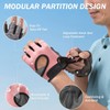 LIFECT Freedom Workout Gloves, Knuckle Weight Lifting Shorty Fingerless Gloves