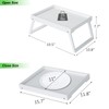 Bamboo Bed Tray for Breakfast with Folding Leg, Breakfast Trays