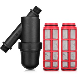 Glooglitter 1 Pcs Drip Irrigation Inline Y Filter with Mesh Screen, 3/4" x 3/4" Male Thread Connections Hydroponics Y Filter for Garden Greenhouse Agricultural Drip Sprinkler Irrigation