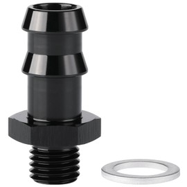 Podavelle M12x1.5 Male Metric to 1/2 Barb Fuel Pump Outlet Adapter Fitting Aluminum Black