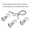 20 Pieces Stainless Steel Beaded Ball Chain Pull Loop Connectors