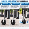 4-Inch Spring-Loaded Gate Caster Wheel with 360° Swivel, Rubber Tire