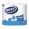 Nicky Jumbo Toilet Tissue - 4 Rolls, 2-ply Sheets, 500