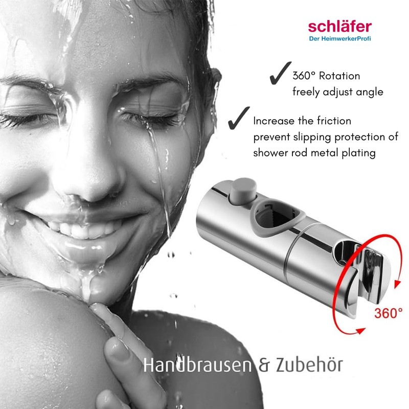 Schläfer 8126025 | Shower Support Bracket 25mm, Sliding Shower Rail