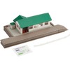 TOMIX 4202 N Gauge Wooden Station Building Set, Green, Model