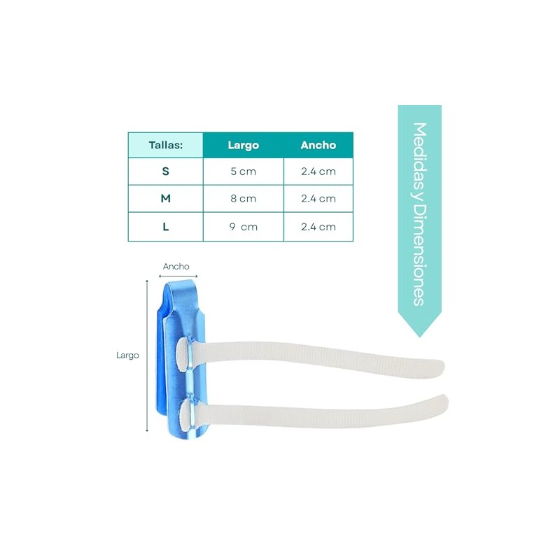 SEVEN MINE Férula de Dedo Tipo Sombrilla Ajustable – Aluminio