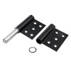 Antrader 5 Inch Lift Off Hinge Flag Hinges,Black Offset Door