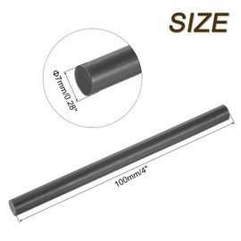 uxcell 6pcs Full Size Hot Glue Sticks for Glue Gun 0.27 x 8 inch Small Glue Sticks, 7 x 200mm Black