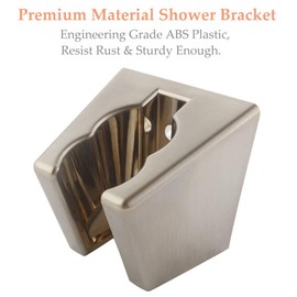 Handheld Shower Head Bracket with Two Slot, Aomasi Bidet Sprayer Hanger Bathroom Hose Shower Wand Holder Wall Mount Brushed Nickel