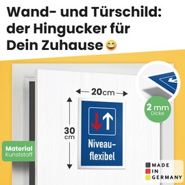 DankeDir! Niveauflexibel - 30 x 20 cm Sign - Funny Saying Men Party JGA for Him Gift - Birthday Decoration Gift Idea Alcohol Birthday Gift Party Decoration