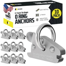 DC Cargo Mall Extra Heavy Duty Steel O-Ring (Pack of 10) 6000Lbs Break Strength - E Track Accessories Tie-Down Anchors for E-Track Tie-Down System