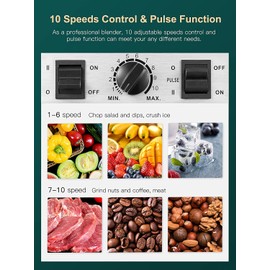Reemix Counter Blender Smoothie Maker, 1450W Professional High Speed Blenders for Kitchen, 10 Speed Control, 68 oz BPA-Free Tritan Container, 8 Titanium Stainless Steel Blade for Ice/Soup/Nuts