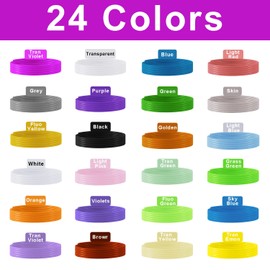 Rilitor 24 Colors 3D Pen Printing Filament 1.75mm PLA Material 3D Pen Printer Filament Refill, Each Color 10FT Total 240FT 3D Support Most of 1.75mm PLA 3D Pen and Printer for Kids and Adults