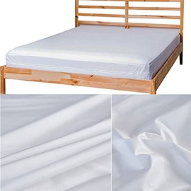 Waterproof Zipped Mattress protector Double Mattress Cover with Zip for Double Size Bed with Zipper Zip Up Fitted Sheets Soft Washable Breathable Mattress Cover Fitted 30cm Deep (Double 140x200cm)