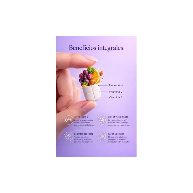 Resveratrol Suplemento Produccion Colageno Anti Envejecimien Sabor