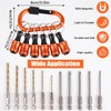 FACAINCXS 6PCS Bit Holders Keychain, 1/4 inch Hex Shank Bit