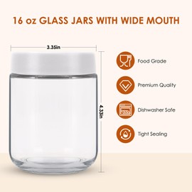 vione Overnight Oats Glasses with Lids (Pack of 2)