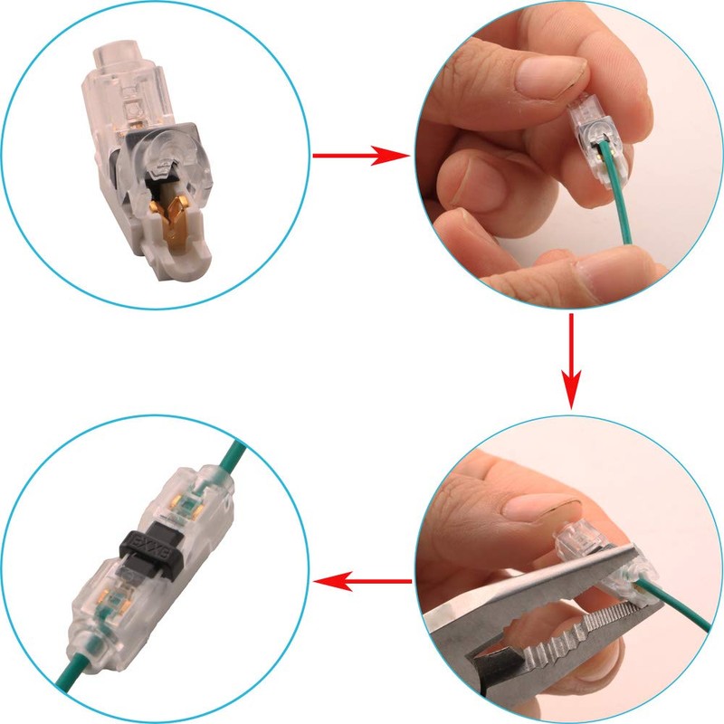 CTRICALVER 1 Pin Wire Connector Wire Branch Connector Simple Quick