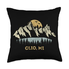 Clio Michigan Mountain Sunset Sunrise MI Throw Pillow