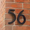 HASWARE 6 Inch Stylish ABS House Numbers - Black Sleek
