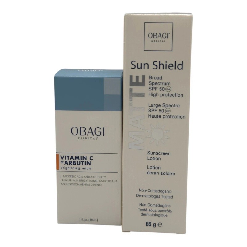 OBAGI Clinical Arbutin Serum 1 oz & Sunshield Matte SPF50
