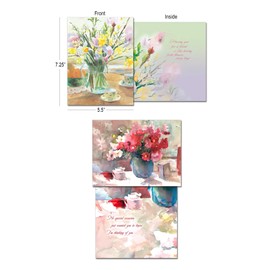 Leanin' Tree The Art of Judy Buswell - Made in USA - 20 All Occasion Cards Assortment Box with Envelopes, Greeting Cards Assortment Box, Includes Birthday, Blank Notecards, Thank You, Friendship