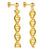 SEIHOP DNA Double Helix Chemistry Science Molecule Biology Earrings 18K