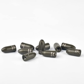 MUUNN 10 Pack Tungsten Worm Weights Fishing Sinkers, Tungsten Fishing Weights, Bullets Fishing Weights Bundle kit for Texas Rig and Carolina Rig(No Chip Green Pumpkin,1/16oz