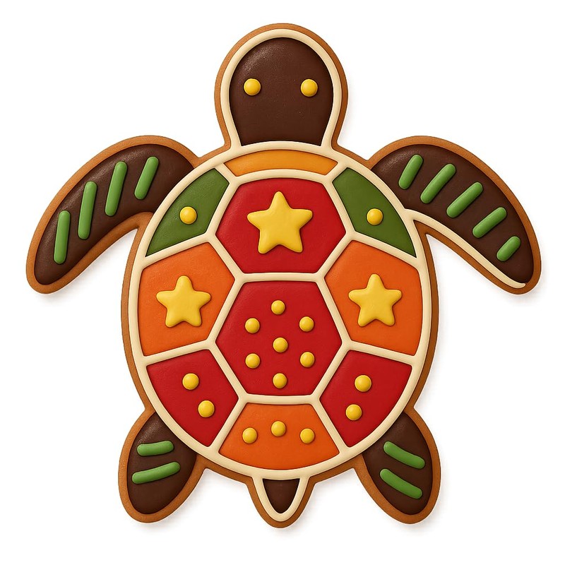 Sea Turtle Cookie Cutter & Stamp - 4x3.96", Ocean Animal