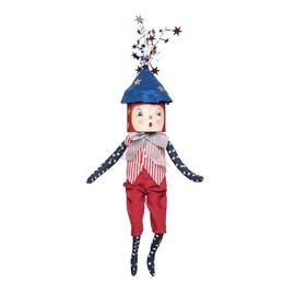 GALLERIE II Mister Liberty Folk Art Doll Collectible Joe Spencer Gathered Traditions Home Decor Figures Figurines Red