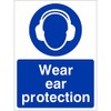 Wear Ear Protection Sign 150mm x 200mm - Rigid Plastic