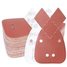 PMIQSA 100PCS 240 Grits Black and Decker Mouse Sander Paper 4 Hole Mouse Sanding Pads Detail Hand Sandpaper Sheets for Grinding and Polishing