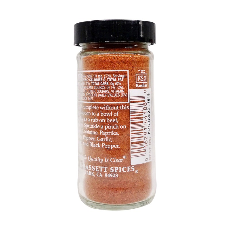 Morton & Bassett Chili Powder Seasoning, 1.9oz – Salt-Free, Non-GMO,