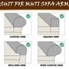 Stretch Armrest Covers Velvet Arm Covers for Chairs Couch Sofa