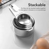 7Pcs Measuring Cups Set Stainless Steel Stackable Multifunctional Metal Nesting