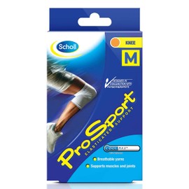 Scholl ProSport Elasticated Knee Support - Compression Bandage for Knee, Medium