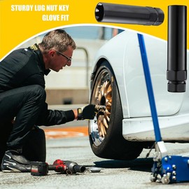 Byttlerom 7 Spline Lug Nut Key 6 Spline Lug Nut Socket Removal Tool, 2 PCS Dual Hex Drive Aftermarket Wheel Lock Key Replacement